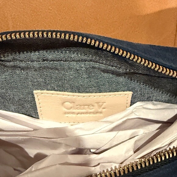Clare V Navy Suede Grand Fanny - Picture 6 of 6